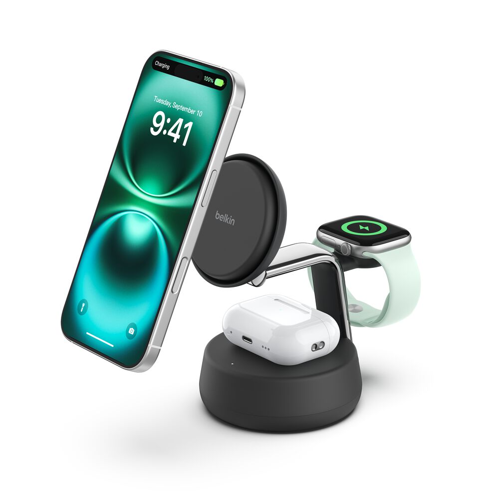 Belkin Ladestation: Praktische 3‑in‑1‑Lösung für iPhone, Apple Watch und AirPods am Nachttisch
