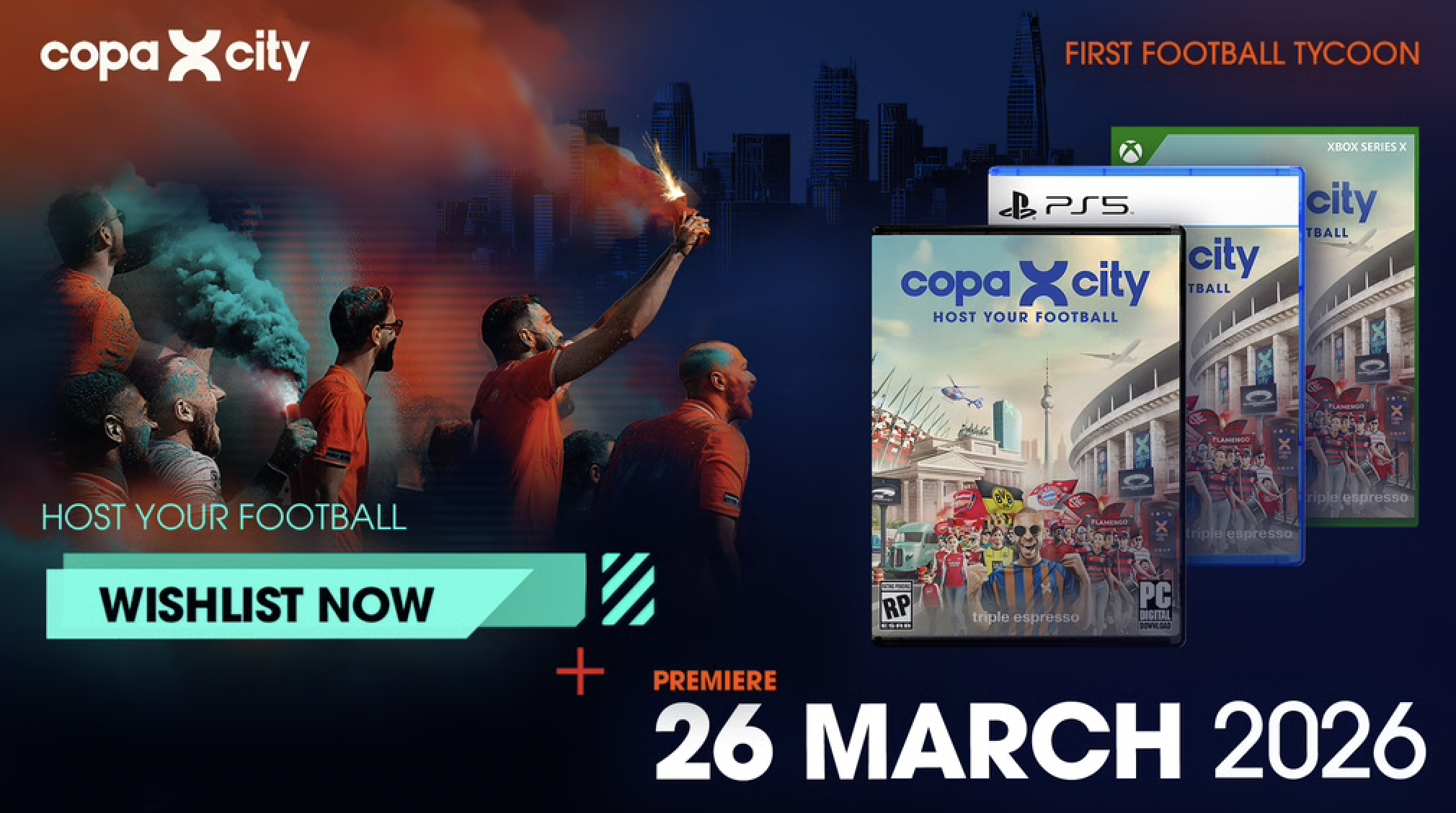 Copa City startet: Tycoon‑ und Stadtmanagement‑Spiel jetzt für PS5, Xbox Series X|S und PC erhältlich