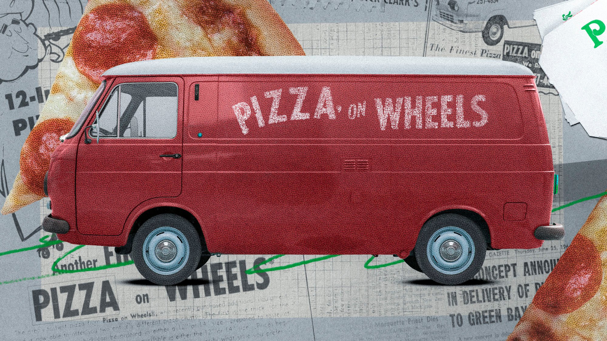 Pizza on Wheels – Wie In 1962 Wisconsin, delivery pizzas were cooked in traffic die mobile Pizzaherstellung erfand