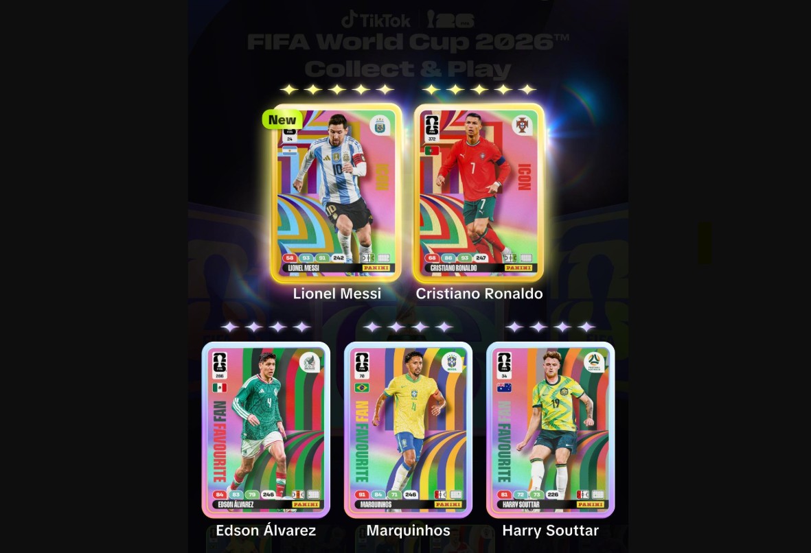 TikTok und Panini digitalisieren WM-Sammelkarten und schaffen neues Fan-Erlebnis