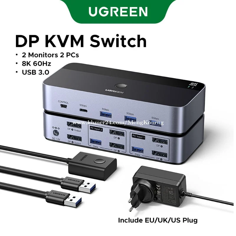 UGREEN‑Switch ermöglicht Ein Monitor, zwei Rechner – günstige Lösung für USB‑C und DisplayPort
